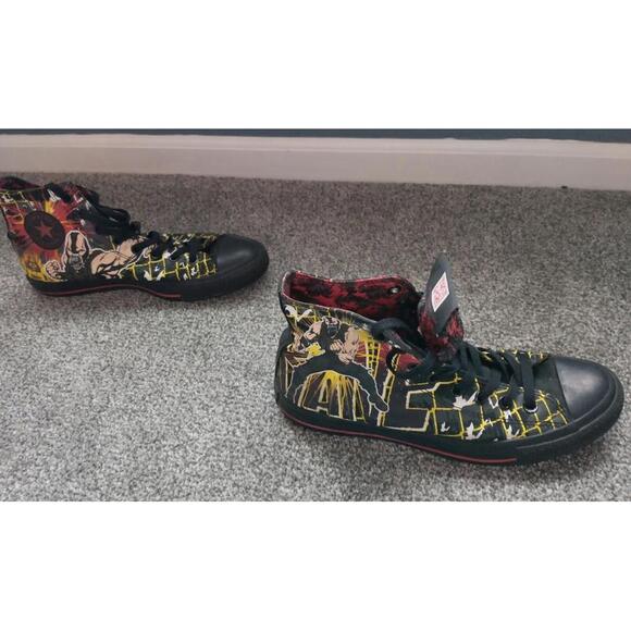 Rare Converse Mens DC Comics BANE The Dark Knight Rises High Top Sneakers Sz 9 - Picture 1 of 9